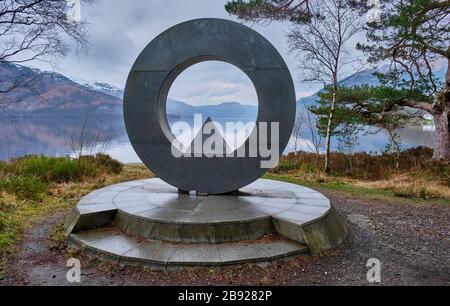 Loch Lomond et le Mémorial du parc national des Trossachs, Rowardennan, Loch Lomond, Écosse Banque D'Images