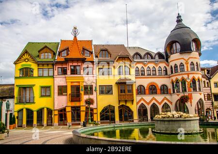 Place de l'Europe à Komarno. La Slovaquie Banque D'Images