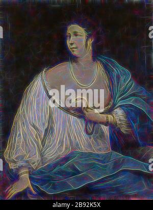 Cleopatra avec le serpent, huile sur toile, 117 x 90 cm, non marqué, Antonio Carneo, (?), Concordia Sagittaria 1637–1692 Portogruaro, Guercino (Giovanni Francesco Barbieri), (Kopie nach / copie après), Cento b. Bologne 1591–1666 Bologne, réinventée par Gibon, design d'un brillant chaleureux et gai de la luminosité et des rayons de lumière. L'art classique réinventé avec une touche moderne. La photographie inspirée du futurisme, qui embrasse l'énergie dynamique de la technologie moderne, du mouvement, de la vitesse et révolutionne la culture. Banque D'Images