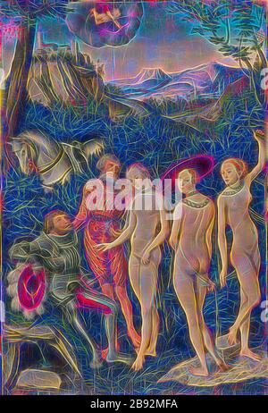 L'arrêt Paris, 1528, média mixte sur le bois de hêtre, 84,7 x 57 cm, monogrammed et daté du bas à droite sur le bloc: 15 Couleuvre ailée 28, Lucas Cranach d. Ä., Kronach 1472–1553 Weimar, repensé par Gibon, design de gai gai chaleureux de luminosité et de rayons de lumière radiance. L'art classique réinventé avec une touche moderne. La photographie inspirée du futurisme, qui embrasse l'énergie dynamique de la technologie moderne, du mouvement, de la vitesse et révolutionne la culture. Banque D'Images