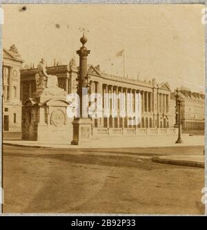 Place de la Concorde, 8ème arrondissement, Paris place de la Concorde. Paris (VIIIème arr.). Photographie anonyme. Rage sur papier alluminé. Paris, musée Carnavalet. Paris, musée Carnavalet. Banque D'Images