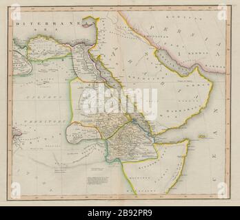 Afrique du Nord-est. Egypte vallée du Nil Abyssinia 'golfe Arabique'. Carte LIZARS 1842 Banque D'Images