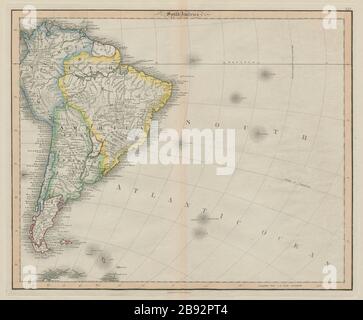 Amérique du Sud/Océan Atlantique. Grande Colombie. Provinces Unies. Carte LIZARS 1842 Banque D'Images