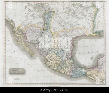 « l'Amérique du Nord panish ». THOMSON. Texas, Mexique et Southwestern USA 1830 carte Banque D'Images