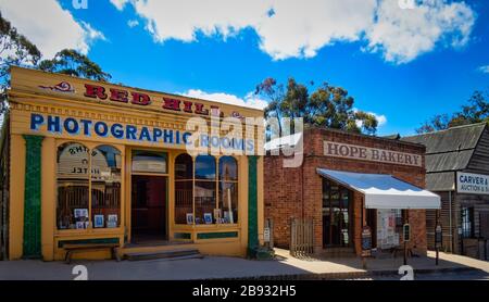 Ancienne salle photographique de l'attraction Sovereign Hill à Melbourne. Banque D'Images