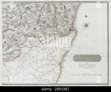 Aberdeen et Banffshires au sud-est. Dyce d'Inverurie. THOMSON 1832 ancienne carte Banque D'Images