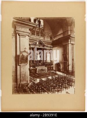 Vue intérieure du séminaire Carmélite de Saint-Joseph, 6ème arrondissement, Paris vue Supérieure de l'Église Saint-Joseph-des-Carmes, séminaire des Carmes. Paris (VIème arr.). Photographie anonyme. Paris, musée Carnavalet. Paris, musée Carnavalet. Banque D'Images