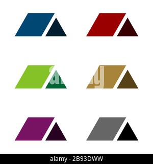 Définir un modèle coloré de logo de toit d'accueil Illustration conception. EPS vectoriel 10. Banque D'Images