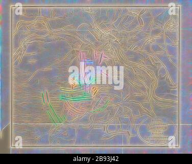 Bataille de Cunersdorf le 12 août 1759, Plan pour la bataille de Kunersdorf 1759, PL. XXII, Antoine Henri de Jomini : le Comité des grandes opérations militaires. Atlas. [S.l.]: [s. N.], [18--], repensé par Gibon, design de glanissement chaleureux et joyeux de la luminosité et des rayons de lumière radiance. L'art classique réinventé avec une touche moderne. La photographie inspirée du futurisme, qui embrasse l'énergie dynamique de la technologie moderne, du mouvement, de la vitesse et révolutionne la culture. Banque D'Images