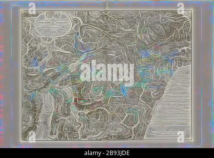 Bataille de Stokach le vingt-cinquième mars 1799, carte de la bataille de Stockach le 25 mars 1799, signée: Gez., v, HPTM. Rosenberg, D., par Joseph List, Taf. 5, p. 12, Rosenberg (gez.), List, Joseph (Gest.), Erzherzog Karl von Oesterreich: Geschichte des Feldzuges von 1799 in Deutschland und in der Schweiz. BD 3. Wien: Gedruckt BEI Anton Strauss, 1819, réimaginé par Gibon, conception de chaleureux gai lumineux et lumineux rayonnant. L'art classique réinventé avec une touche moderne. Photographie inspirée par le futurisme, embrassant l'énergie dynamique de la technologie moderne, le mouvement, la vitesse et le rév Banque D'Images