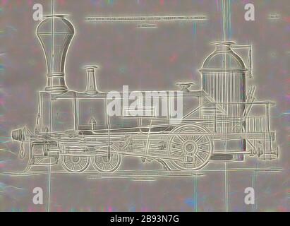 Machine construite selon American system v. J. J. Meyer dans Mühlhausen 1, Locomotive selon American system by J.J. Meyer dans Mühlhausen, signé: Heustinger c., W, Lith., v, J. Lehnhardt, Publisher c., CH. W. Kreidel, plate VI, après p. 175, Heustinger von Waldegg, Edmund, Lith. Anstalt von J. Lehnhardt (lith.), Christian Wilhelm Kreidel Verlag (dir.), Edmund Heustiger von Waldegg, Wilhelm Clauss: Abbildung und Beschreibung der Locomotive-Maschine: Nden besten und neuesen Constructionen: unter Benenglung der Werischen der Werischen und Kingzchen der, der Kingzen und Kenzen von Kenzen und Kenzen Banque D'Images