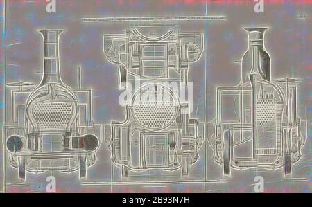 Moteur de réservoir de moteur tendre construit par Gebr. Scharp, Locomotive of the Sharp, Roberts and Company in Manchester, signé: Heustinger c., W, Lith., v, J. Lehnhardt, Publisher c., CH. W. Kreidel, plate V, après p. 175, Heustinger von Waldegg, Edmund, Lith. Anstalt von J. Lehnhardt (lith.), Christian Wilhelm Kreidel Verlag (dir.), Edmund Heustiger von Waldegg, Wilhelm Clauss: Abbildung und Beschreibung der Locomotive-Maschine: Nden besten und neuesen Constructionen: unter Benenglung der Werischen der, von Schöder, Kingchen und Kingzen, Kingen, Kingen und Kingzen, Kingler, Kingzen und Kingler, Kingler, Kingen und Kingzen und Kingler, Kingen Banque D'Images