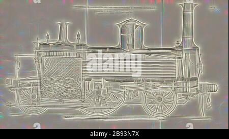 Locomotive pour trains rapides sur le York-Newcastle, Locomotive selon la conception de R & W Hawton, signé: Heustinger v., W, Lith., v, J. Lehnhardt, Publisher v., CH. W. Kreidel, plate XIII, après p. 175, Heustinger von Waldegg, Edmund, Lith. Anstalt von J. Lehnhardt (lith.), Christian Wilhelm Kreidel Verlag (dir.), Edmund Heustiger von Waldegg, Wilhelm Clauss: Abbildung und Beschreibung der Locomotive-Maschine: Nden besten und neuesen Constructionen: unter Benenglung der Werischen der, der Schöderen, le Schöder, le Schöffen, le Schöder, le Schöffen und Schöffen, Zuschäder, Käusserung von Schöder, Käusen und Schöder, Käusen Banque D'Images