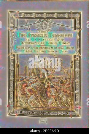 Weighing Anchor Off the Maplin Sands, Nore, 15 juillet, a ancré le Grand Orient le 15 juillet 1865 au Nore en Angleterre, titre Copper, Dudley, Robert (ill.), Day & Co (lith.), 1866, William Howard Russell, Robert Dudley : le télégraphe de l'atlantique. Dédié par permission spéciale à son Altesse Royale Albert Edward Prince de Galles. Londres: Day and son Limited, [1866], réimaginé par Gibon, conception de lumière chaleureuse et gaie, rayonnant de lumière et de rayonnement. L'art classique réinventé avec une touche moderne. Photographie inspirée par le futurisme, embrassant l'énergie dynamique de la technologie moderne, le mouvement, spee Banque D'Images