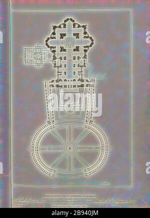 Basilique Saint-Pierre, Rome. Plan, plan d'étage de la basilique Saint-Pierre (St. Basilique Saint-Pierre) et place Saint-Pierre au Vatican, signé : Jourdan del, J. Bury sc, fig. 10, p. 97, Jourdan, J. (DEL.), Bury, Jean Baptiste Marie (sc.), 1853, Jules Gailhabaud: Monuments anciens et modernes: Collection présentant une histoire de l'architecture des différents peuples à toutes les épques. Paris : Librairie de Firmin Didot frères, 1853 ans, réimaginé par Gibon, design chaleureux et gai, lumineux et lumineux. L'art classique réinventé avec une touche moderne. Photographie inspirée par le futurisme, Banque D'Images