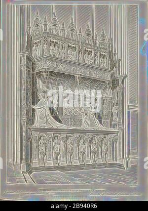 Tombe des cardinaux d'Amboise, Rouen. France, tombe de la Cathédrale de Rouen, signée : de Mérindol del, Bury chabp, Fig. 50, p. 224, Merindol, Jules Charles Joseph de (DEL.), Bury, Jean Baptiste Marie (sc.), 1853, Jules Gailhabaud : monuments anciens et modernes : collection présentant une histoire de l'architecture des différents peuples à toutes les épiques. Paris : Librairie de Firmin Didot frères, 1853 ans, réimaginé par Gibon, design chaleureux et gai, lumineux et lumineux. L'art classique réinventé avec une touche moderne. Photographie inspirée par le futurisme, embrassant l'énergie dynamique o Banque D'Images