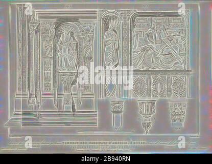 Tombe des cardinaux d'Amboise, Rouen. Détails PL. 1, tombe dans la cathédrale de Rouen, signée : J. de Mérindol del, Ribault sc, Fig. 52, p. 228, Merindol, Jules Charles Joseph de (DEL.), Ribault, Auguste Louis François (sc.), 1853, Jules Gailhabaud : monuments anciens et modernes : collection présentant une histoire de l'architecture des différents peuples à toutes les épiques. Paris : Librairie de Firmin Didot frères, 1853 ans, réimaginé par Gibon, design chaleureux et gai, lumineux et lumineux. L'art classique réinventé avec une touche moderne. Photographie inspirée par le futurisme, enveloppant Banque D'Images