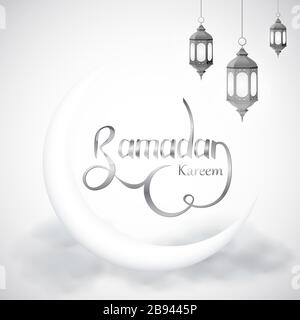 Accueil contexte du mois Saint du Ramadan Kareem. Illustration vectorielle. Illustration de Vecteur