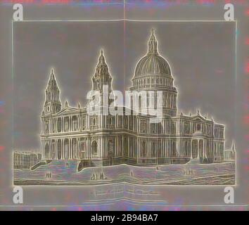 St. Pauls Cathedral South West View, St. Paul's Cathedral in London, signé : dessiné et gravé par John Coney, publié par Lackington, Hughes, Harding, Marvor & Jones, et Longman, Hurst, Rees, Orme & Brown, PL. XLVIII, après p. 180, Coney, John (DEL. Et sc.), Lackington, Hughes, Harding, Marvor & Jones (publ.), Longman, Hurst, Rees, Orne & Brown (publ.), William Dugdale, Henry Ellis: L'histoire de la cathédrale Saint Paul à Londres, de sa fondation: Extraits de charters originaux, de livres, de livres et autres ouvrages. Londres : imprimé pour Lackington, Hughes, Harding, Mavor et J Banque D'Images