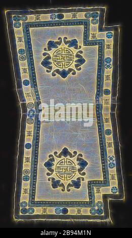 tapis de selle, xixe siècle, laine, coton, 59-5/8 x 31-5/16 po. (Avec frange), textile et Fashion Arts, repensé par Gibon, design de gaie chaleureuse de luminosité et de rayons de lumière radiance. L'art classique réinventé avec une touche moderne. La photographie inspirée du futurisme, qui embrasse l'énergie dynamique de la technologie moderne, du mouvement, de la vitesse et révolutionne la culture. Banque D'Images