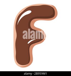 Lettre de l'alphabet beignet sur fond blanc Illustration de Vecteur