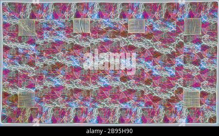 Robe du prêtre bouddhiste (hira kesa), fin du XIXe siècle, soie, fils métalliques, 81 x 45-1/2 in., textile et mode Arts, réinventé par Gibon, design de gaieté chaleureuse et gaie de la luminosité et des rayons de lumière radiance. L'art classique réinventé avec une touche moderne. La photographie inspirée du futurisme, qui embrasse l'énergie dynamique de la technologie moderne, du mouvement, de la vitesse et révolutionne la culture. Banque D'Images