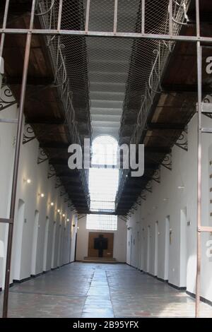 Vue intérieure de la prison de Sighet, ancienne prison politique communiste de Roumanie, aujourd'hui musée du mémorial Banque D'Images