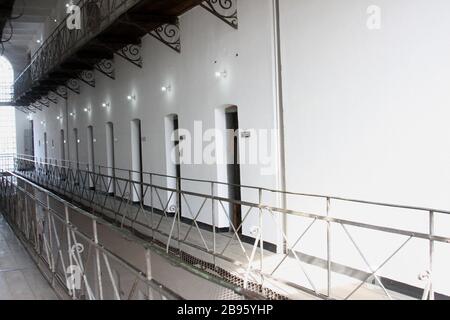 Vue intérieure de la prison de Sighet, ancienne prison politique communiste de Roumanie, aujourd'hui musée du mémorial Banque D'Images