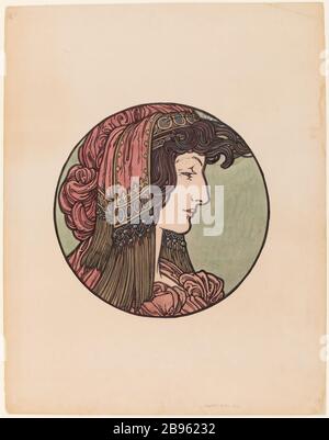 Vitrail pour la façade de la boutique Fouquet (titre factice) Banque D'Images