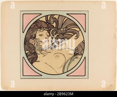 Vitrail pour la façade de la boutique Fouquet (titre factice) Banque D'Images