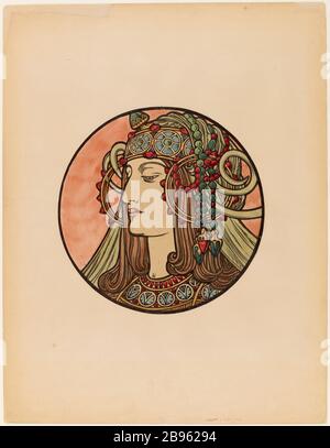 Vitrail pour la façade de la boutique Fouquet (titre factice) Banque D'Images