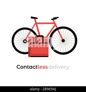 Service de livraison sans contact pendant la quarantaine Illustration de Vecteur