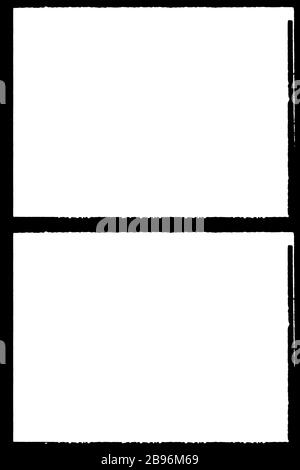 Cadre photo noir et blanc décoratif abstrait. Tapez le texte à l'intérieur, utilisez comme superposition ou pour calque / masque d'écrêtage Banque D'Images