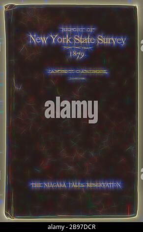Rapport spécial du New York State Survey sur la préservation du paysage des chutes du Niagara, et 4ème rapport annuel..., George Barker (américain, 1844 - 1894), plaques de Heliotype Printing Co., Albany, New York, États-Unis, 1880, Heliotype, fermé : 24 × 15,5 × 3,2 cm (9 7/16 × 6 1/8 × 1 1/4 in.), réinventée par Gibon, conception d'un brillant chaleureux et joyeux de la luminosité et des rayons de lumière radiance. L'art classique réinventé avec une touche moderne. La photographie inspirée du futurisme, qui embrasse l'énergie dynamique de la technologie moderne, du mouvement, de la vitesse et révolutionne la culture. Banque D'Images