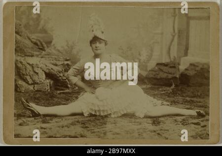 PORTRAIT DE LOUISE DANSEUSE DANS WEBER Portrait de Louise Weber, dite la Goulue (1866-1929), danseuse française. 1881-1891. Paris, musée Carnavalet. Banque D'Images