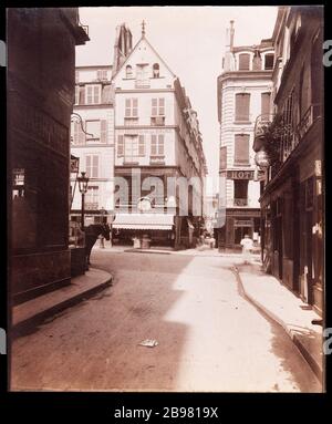 ANCIENNE MAISON, ÉCOLE 5 PLACE, 1ère arrondissement, PARIS Eugène Atget (1857-1927). Vieille maison, 5 place de l'Ecole. Paris (Ier arr.), 1902. Paris, musée Carnavalet. Banque D'Images