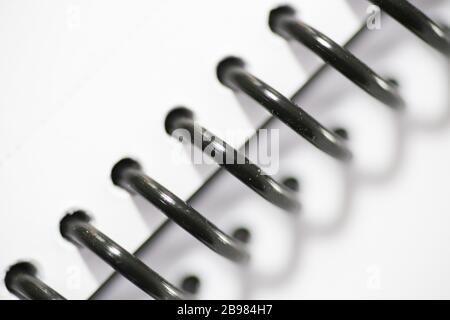 macro d'arrière-plan de reliure à anneaux - classeur à anneaux gros plan Banque D'Images