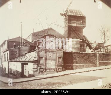 MONTMARTRE, le Moulin de la Galette. Paris. Photo d'Eugène Atget (1857-1927). Paris, musée Carnavalet. Banque D'Images