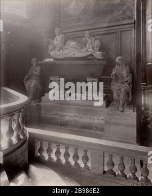 ÉGLISE DE SAINT-GERVAIS 'Église Saint-Gervais, Tombeau de Michel le Tellier par Mazeline et Hurtrelle', Paris (IVème arr.). Photo d'Eugène Atget (1857-1927). Paris, musée Carnavalet. Banque D'Images