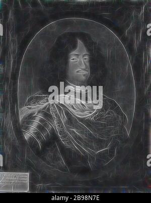 Attribué à David Klöcker Ehrenstrahl, roi Frederick III, Fredrik III, 1609-1670, roi et Danemark et Norvège, peinture, portrait, Frederick III du Danemark, huile sur toile, hauteur, 108 cm (42.5 pouces), largeur, 83 cm (32.6 pouces), réimaginé par Gibon, conception de chaleureux gai lumineux brillant et radiance de rayons lumineux. L'art classique réinventé avec une touche moderne. Photographie inspirée par le futurisme, embrassant l'énergie dynamique de la technologie moderne, le mouvement, la vitesse et révolutionnez la culture. Banque D'Images