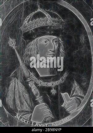 Maximilian I, 1459-1519, empereur germano-romain, roi d'Autriche, peinture, portrait, huile sur panneau, hauteur, 64 cm (25.1 pouces), largeur, 50 cm (19.6 pouces), réimaginé par Gibon, conception de chaleureux gai lumineux lumineux et radiance des rayons de lumière. L'art classique réinventé avec une touche moderne. Photographie inspirée par le futurisme, embrassant l'énergie dynamique de la technologie moderne, le mouvement, la vitesse et révolutionnez la culture. Banque D'Images