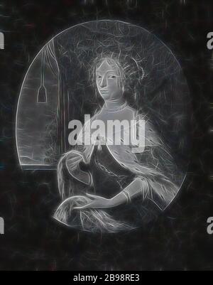 Peder Rublagh, Charlotta Amalia, 1650-1714, Reine du Danemark, Princesse de Hesse-Kassel, peinture, portrait, Charlotte Amalie de Hesse-Kassel, huile sur cuivre, hauteur: 29 cm (11.4), largeur: 25 cm (9.8), revisitée par Gibon, conception de lumière chaleureuse et gaie rayonnant radiance. L'art classique réinventé avec une touche moderne. Photographie inspirée par le futurisme, embrassant l'énergie dynamique de la technologie moderne, le mouvement, la vitesse et révolutionnez la culture. Banque D'Images