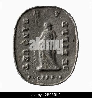 Banquet de Lille en mémoire du siège de 1792, 8 octobre 1848 (titre factice) banquet de Lille, en mémoire du siège de 1792, 8 octobre 1848. Etain, 1848. Paris, musée Carnavalet. Banque D'Images