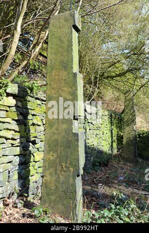 tenter posts marsden moulin west yorkshire Banque D'Images