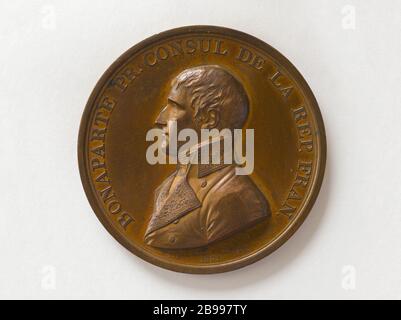 Paix de Luneville, 20 ans de Pluviose IX (9 février 1801) Jean-Pierre Droz (1746-1823). 'Paix de Lunéville, 20 Pluviose an IX (9 février 1801)'. Bronze, 1801. Paris, musée Carnavalet. Banque D'Images