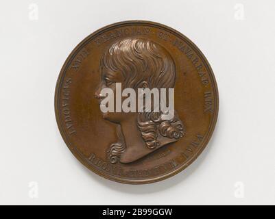 Louis XVII (1785-1795), roi titulaire de France (1793-1795) Alexis-Joseph Depaulis (1790-1867). Louis XVII (1785-1795), roi titulaire de France. Bronze. Paris, musée Carnavalet. Banque D'Images