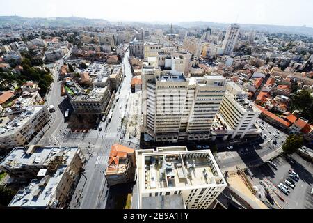 Vue aérienne sur le centre-ville de Jérusalem. Banque D'Images