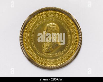 Louis XVII (1785-1795), roi titulaire de France (1793-1795) P. G. Liénard (1849-1900). Louis XVII (1785-1795), roi titulaire de France (1793-1795). Cuivre doré repoussé. Paris, musée Carnavalet. Banque D'Images