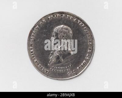 Louis XVII (1785-1795), roi titulaire de France (1793-1795) P. G. Liénard (1849-1900). Louis XVII (1785-1795), roi titulaire de France (1793-1795). Cuivre en douceur. Paris, musée Carnavalet. Banque D'Images