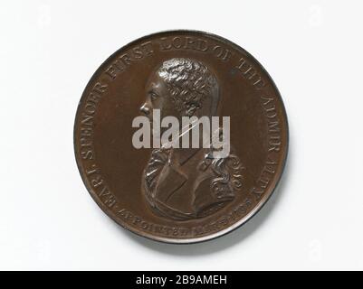 George John Spencer, deuxième comte Spencer (1758-1834), premier seigneur de l'Amirauté (1795-1801), 1799 Wyon l'aîné, Thomas. George John Spencer, Deuxième comte Spencer (1758-1834), premier ministre Lord de l'Amirauté (1795-1801), 1799. Bronze. 1799. Paris, musée Carnavalet. Banque D'Images